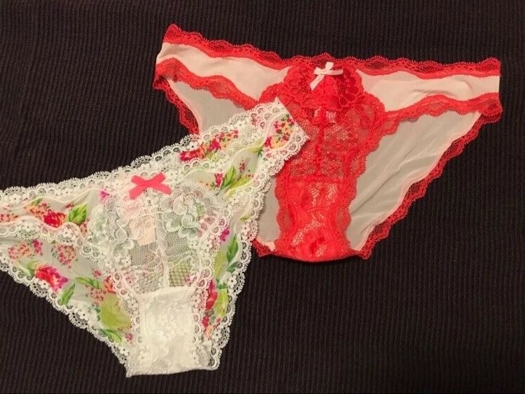 Lot New S PINK Victorias Secret Bikini Cheekini Panties Gray Red Pink