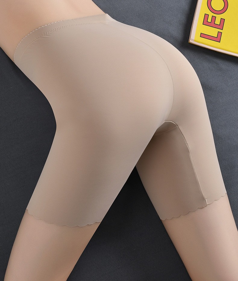 Women Long Leggings High Waist Ice Silk Seamless Plus size Underpant 91931