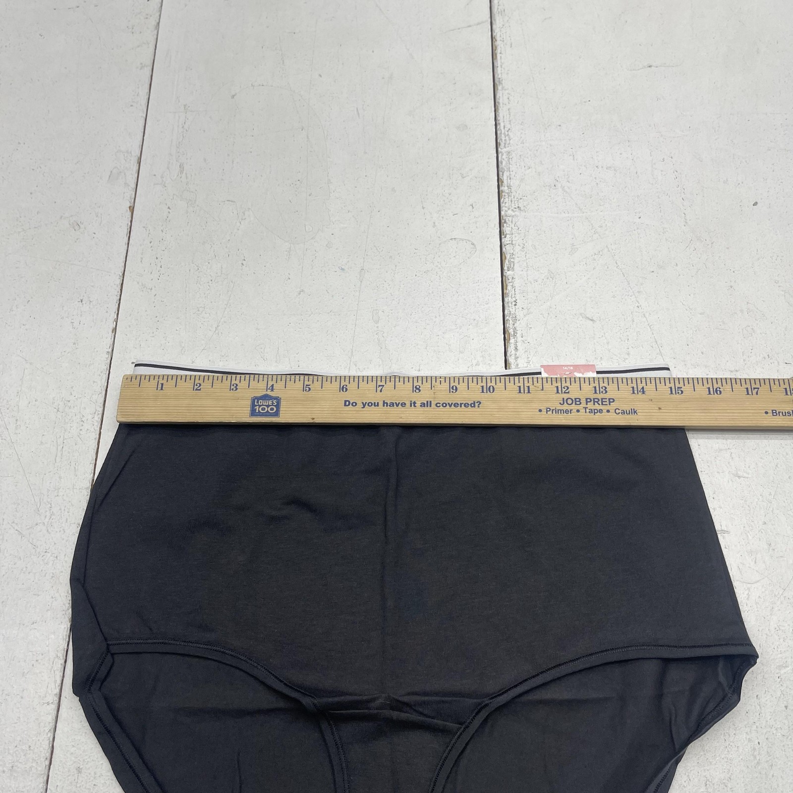 Cacique Briefs Womens 14/16 Black Cotton High Waist Plus Size Panties Underwear