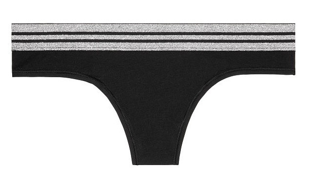 Victoria’s Secret Shine Waist Thong Panty Black ~ You Pick Size