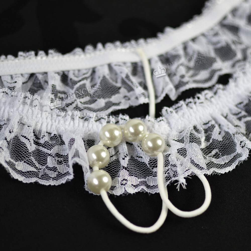 UK6-30 Plus Underwear Lace G-string Thong Lingerie Pearl Beaded Knickers Panties