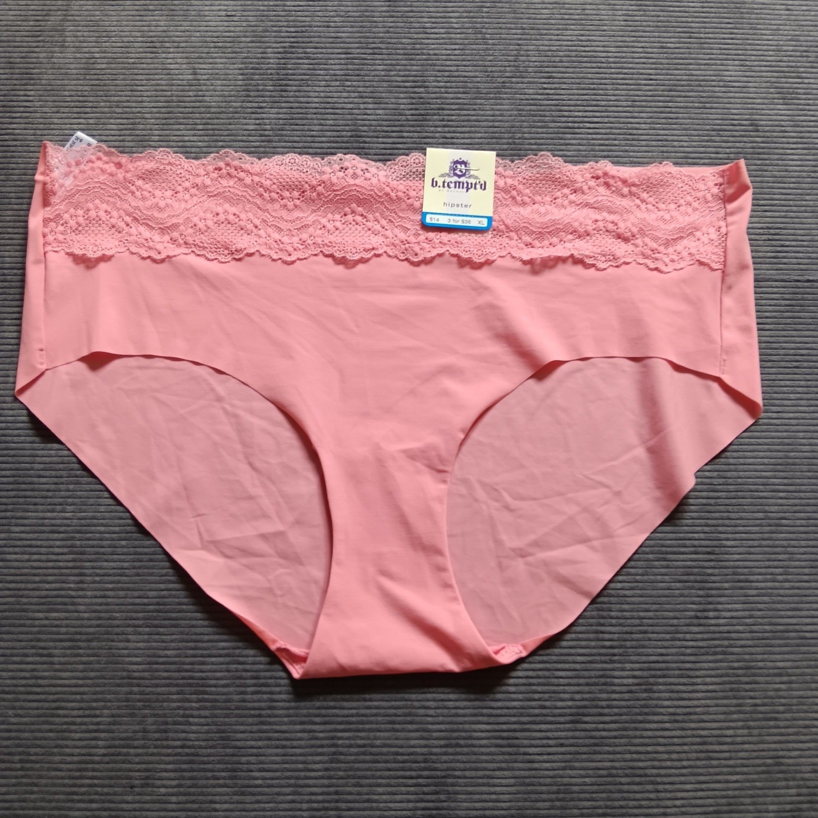 Natori b.tempt’d Underwear Women XXL XL Multi NWT Lace Cotton Panty Bundle 4pk
