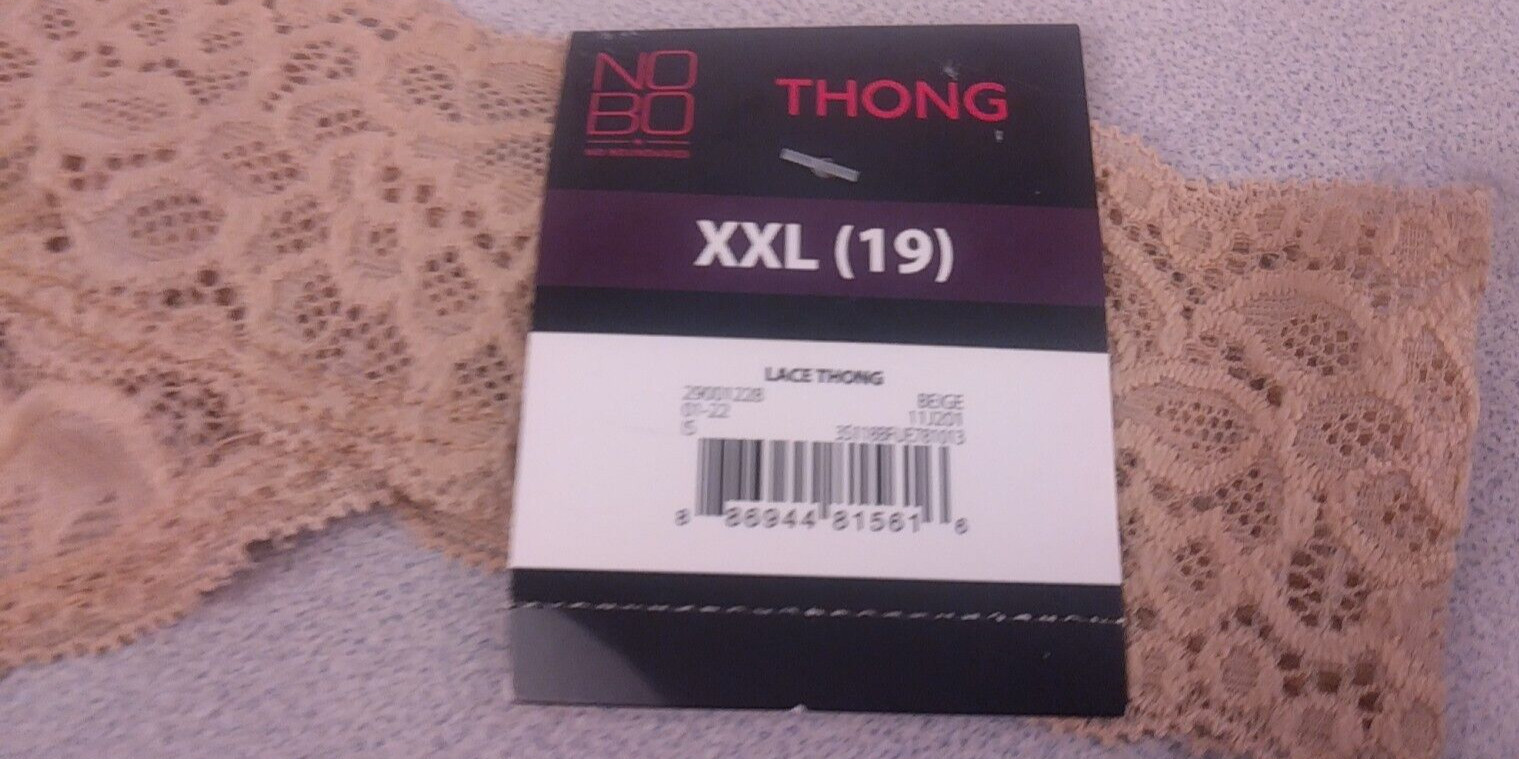 No Boundaries Blue And Beige Lace Thong Size XXL(19) – New (Lot Of 2). (65)