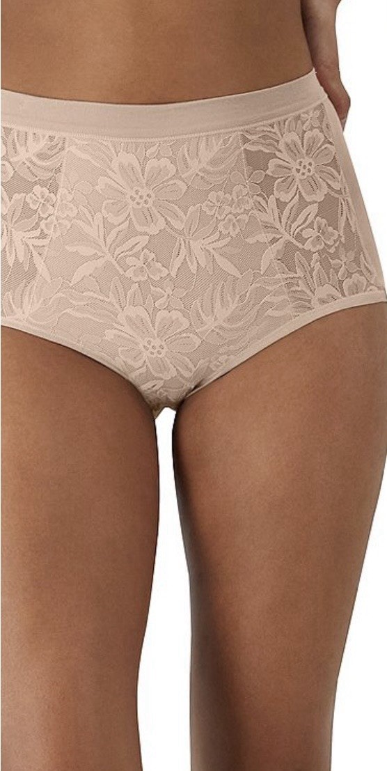 NEW Women’s Bali Medium Cotton & Modal Lace High Rise Brief Lavender Rose DFCLB3