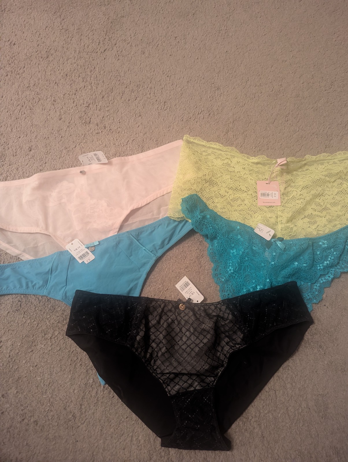 5 X BOUX AVENUE ASSORTED BRIEFS SHORTS THONGS SIZE UK 14 NEW RRP £56