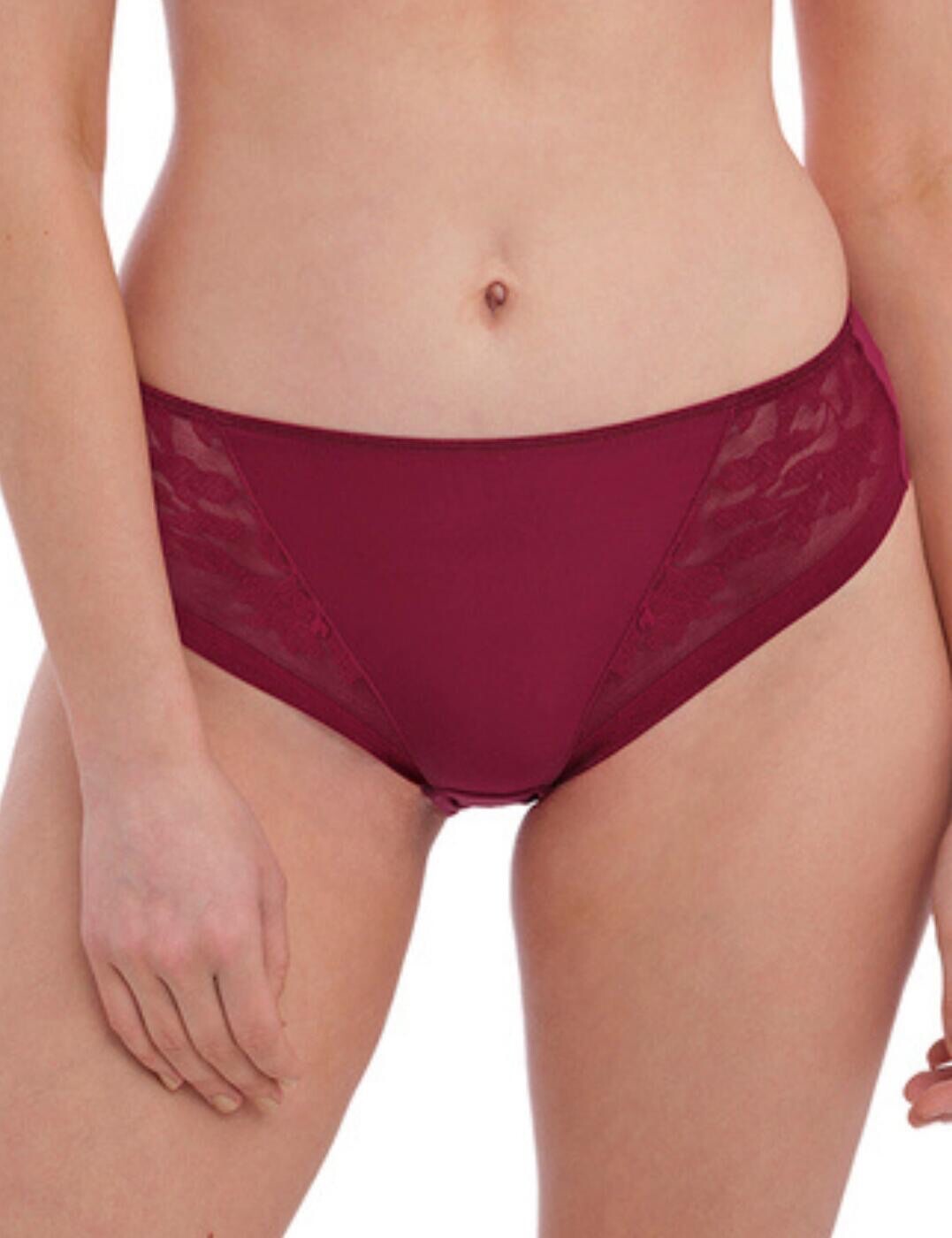Fantasie Illusion Brief Berry Size L 14 16 No VPL Mid Rise Knickers 2985 New