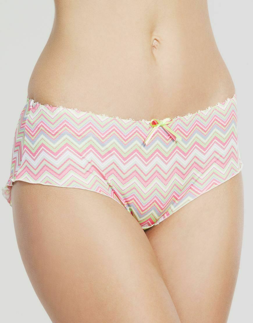 Freya Tabitha Short Brief Knickers Sherbet Size XS 8 10 Pink Green 1206 New