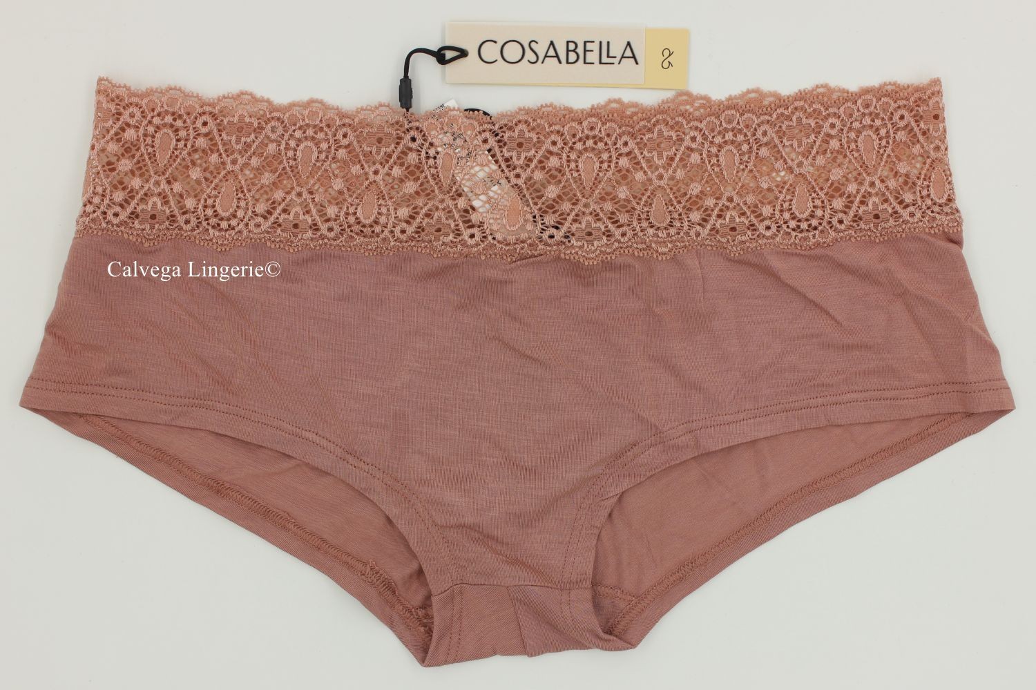 NWT COSABELLA GIULA0721 “Giulia” Modal / Lace Hotpants, Boyshorts, Beige, Italy