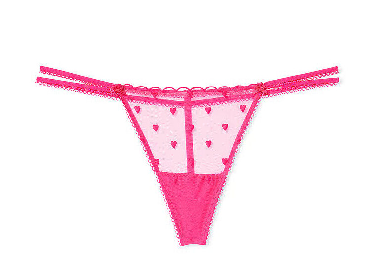 Victoria Secret Skimpy Wink V-String G-String Double Strappy Heart XS M L XL XXL