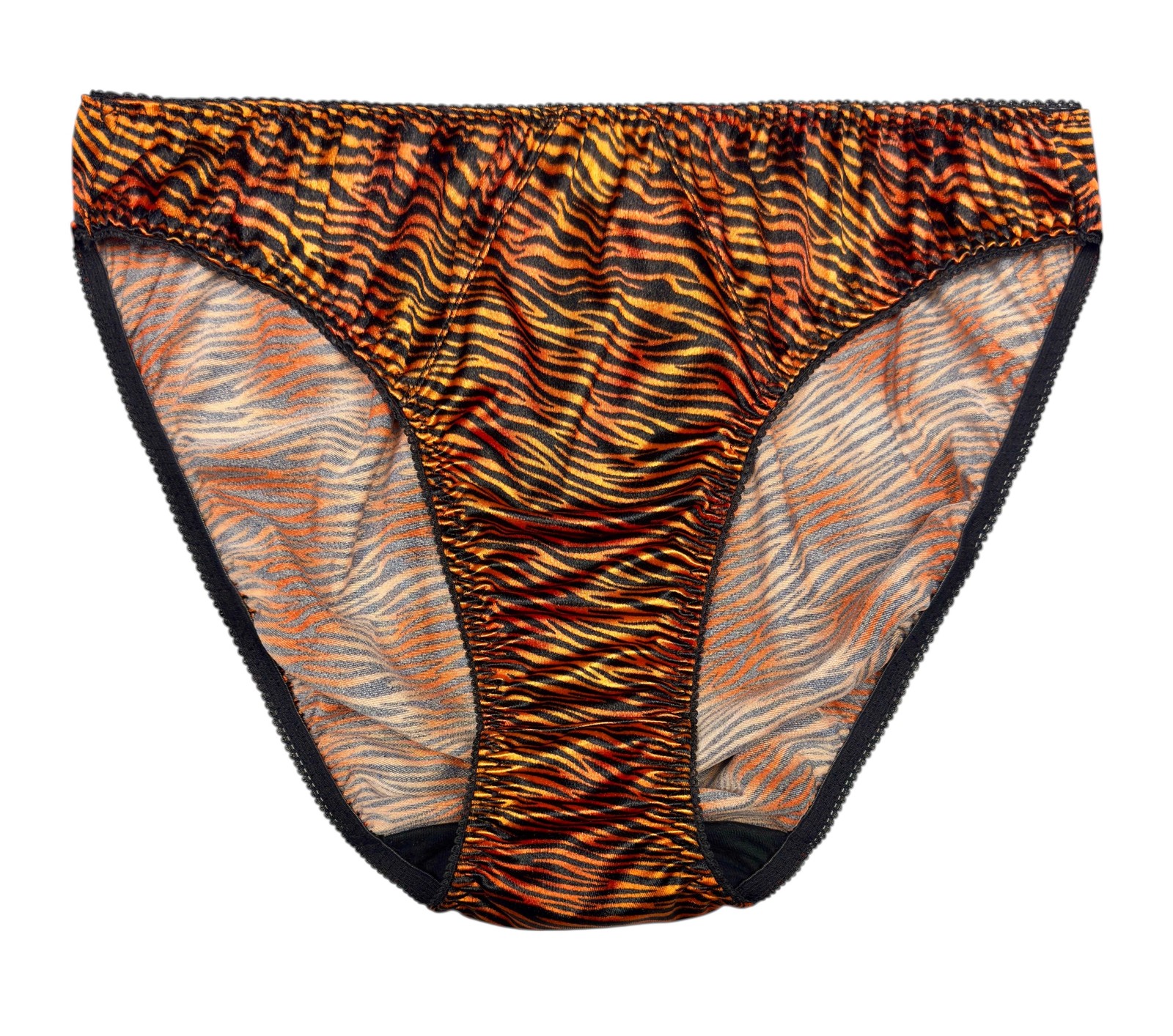 Retro Satin Panty Tiger Print M
