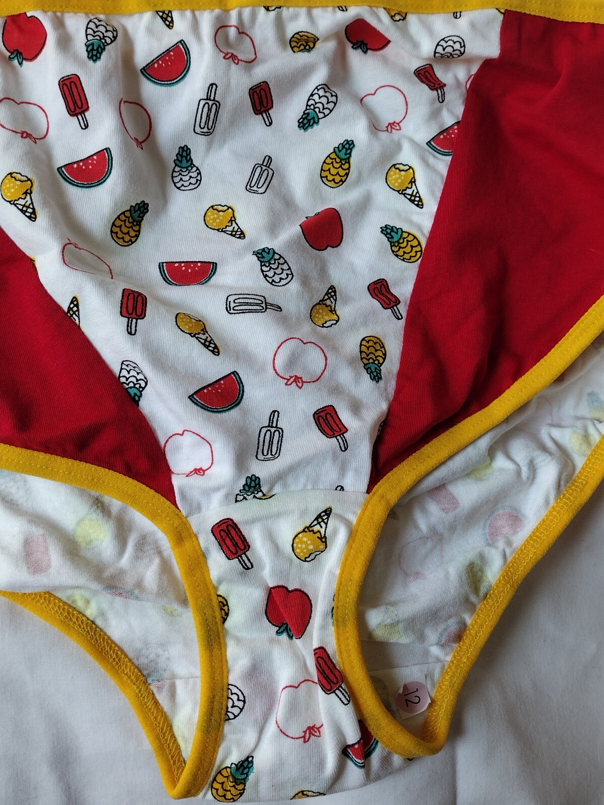 CLOVIA 3XL RED FRUIT PRINT HIPSTER PANTY COTTON SPANDEX NEW WITH TAGS