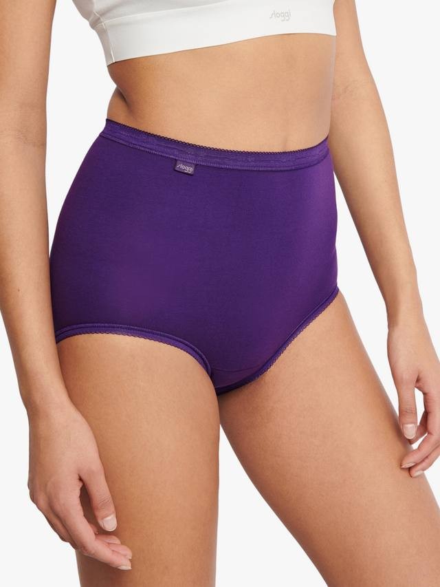 Sloggi Basic+ 3 Pack Multicolour Maxi Knickers Lycra Freefit Pack Soft Cotton