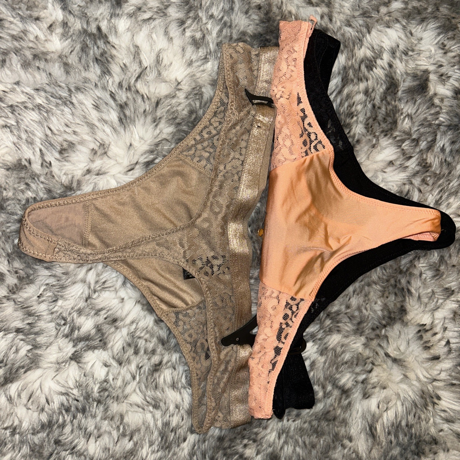 BABY PHAT 3- Pack lace Thongs, Dangling Charm On Each Pair, 😍 Size L, *NWT*