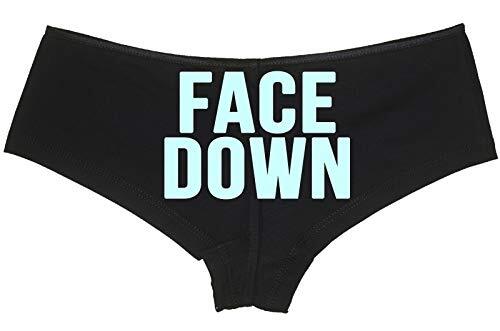 Knaughty Knickers Face Down Ass Up Doggy Style Flirty Sexy Black Boyshort Panty