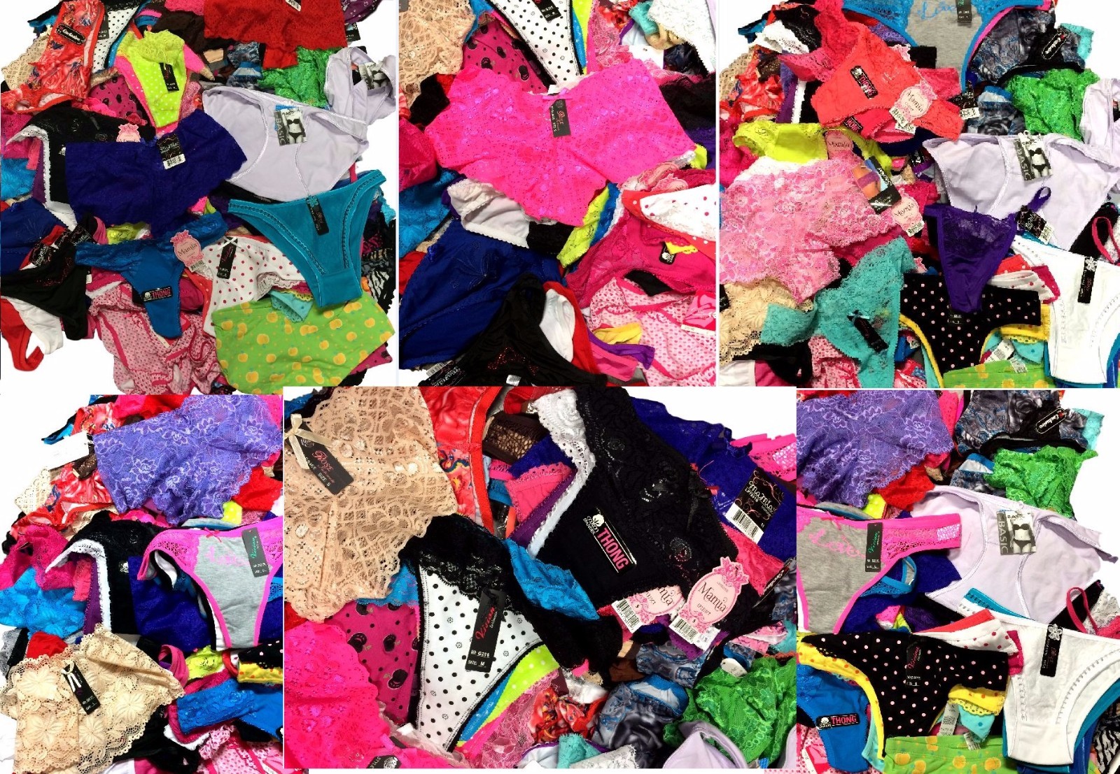 New Womens Wholesale Bikinis Cheeky Lace BoyShorts Assorted Underwear S M L #728