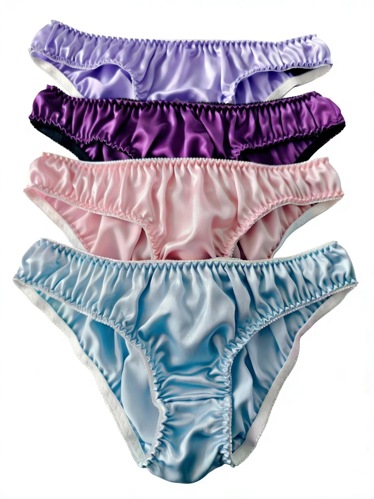 4pcs Womens 100% mulberry Silk Panties XS – 2XL