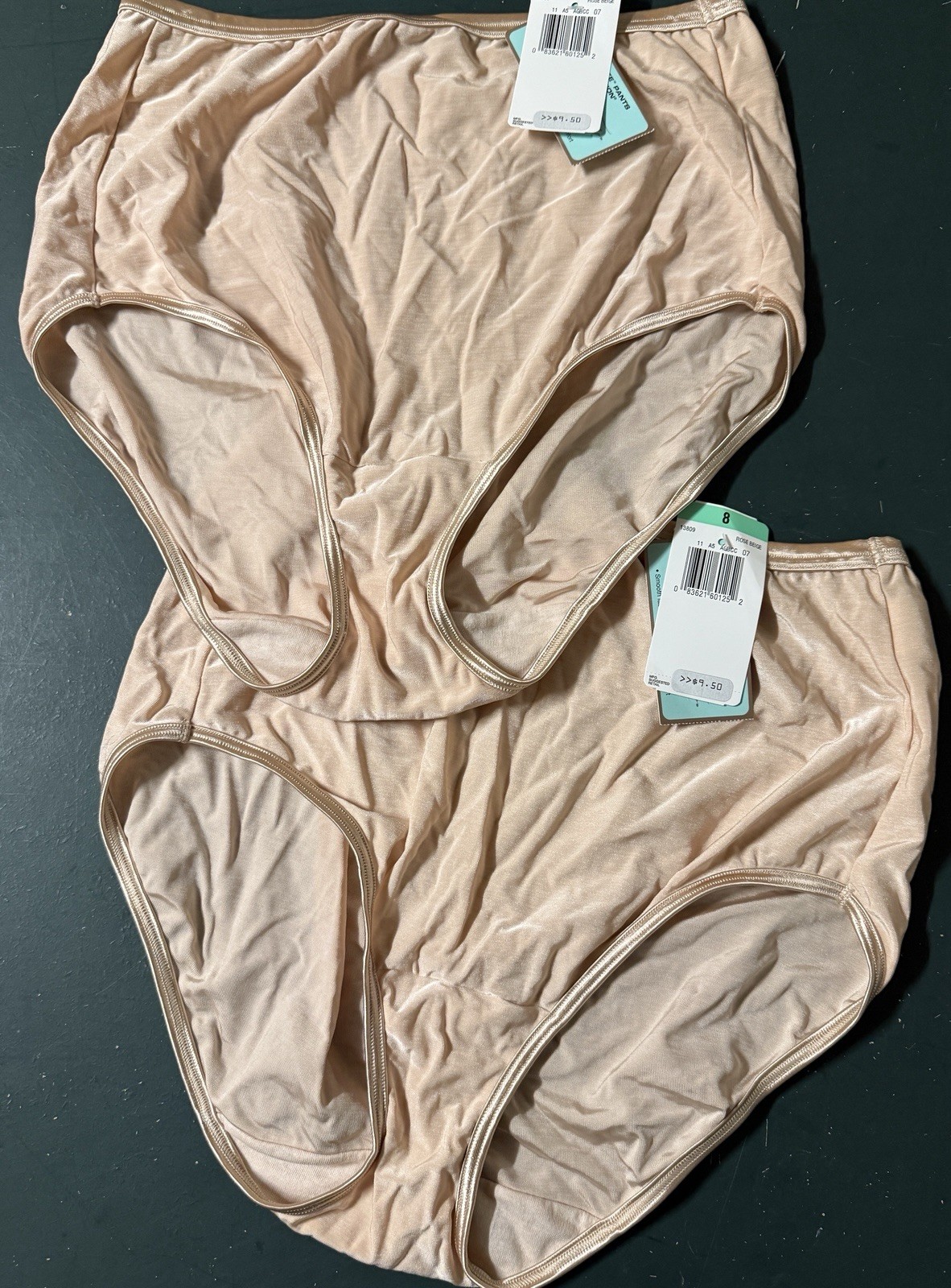 Vanity Fair Women’s Illumination Brief Panty Panties Underwear Rose Beige Sz 8