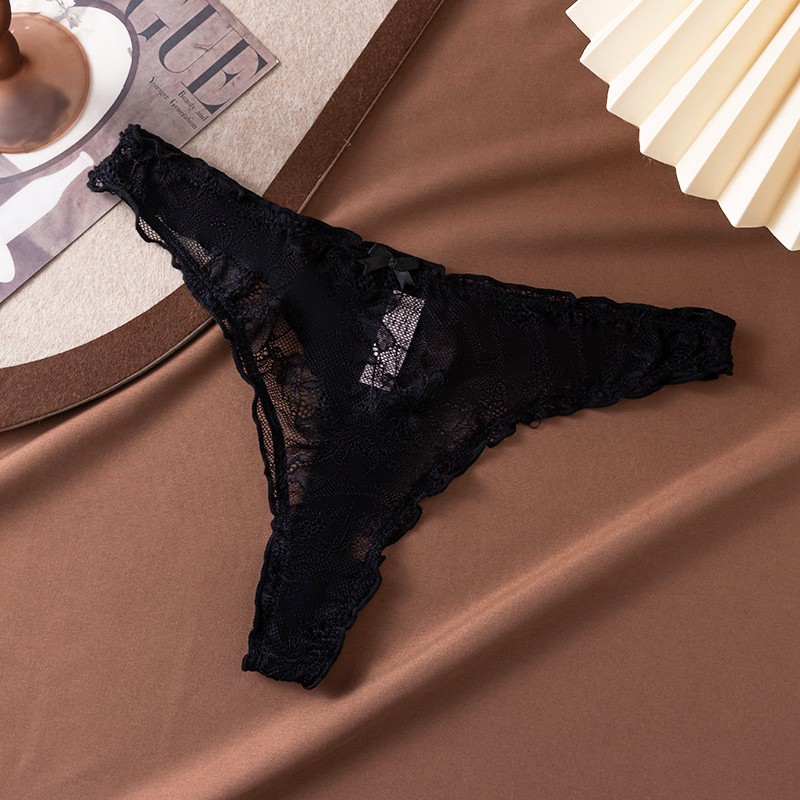 5 Pack Lot Sexy Womens See Through Lace Sheer Panties Thongs Briefs Underwear