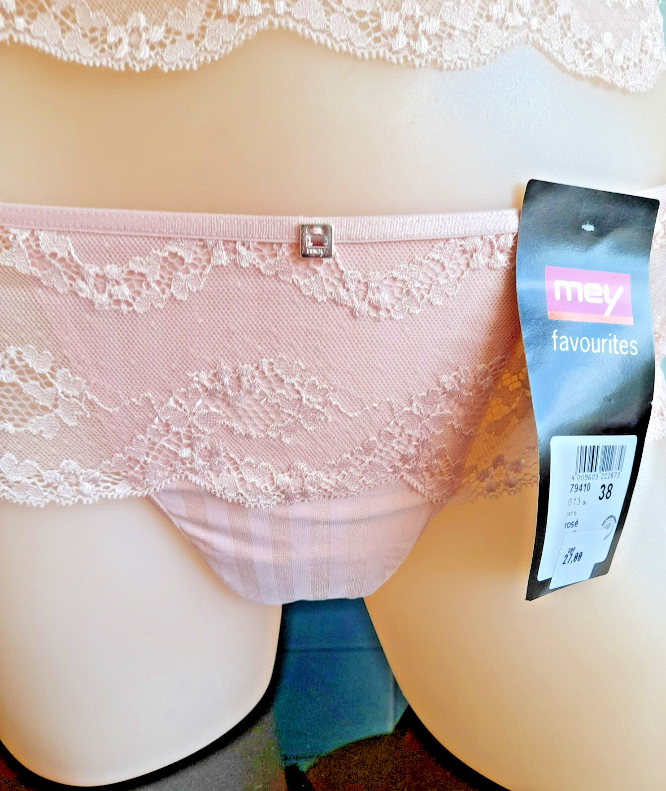 Mey Favourites Vintage Rose JAZZ Stripe and Lace Hipster Briefs