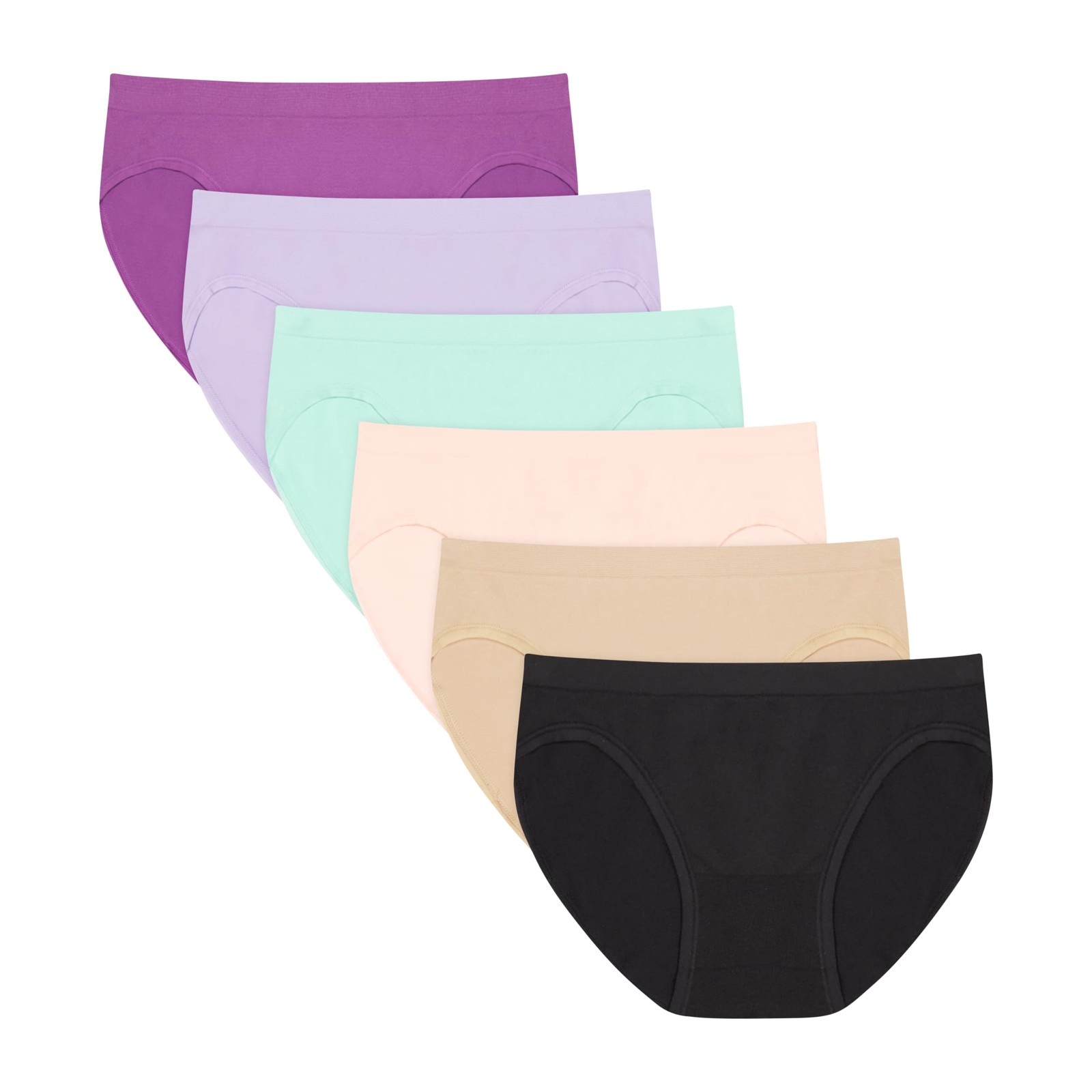 Hanes Women’s Comfort Flex Fit Seamless Bikini Panty 6 Pack Asst Color Small