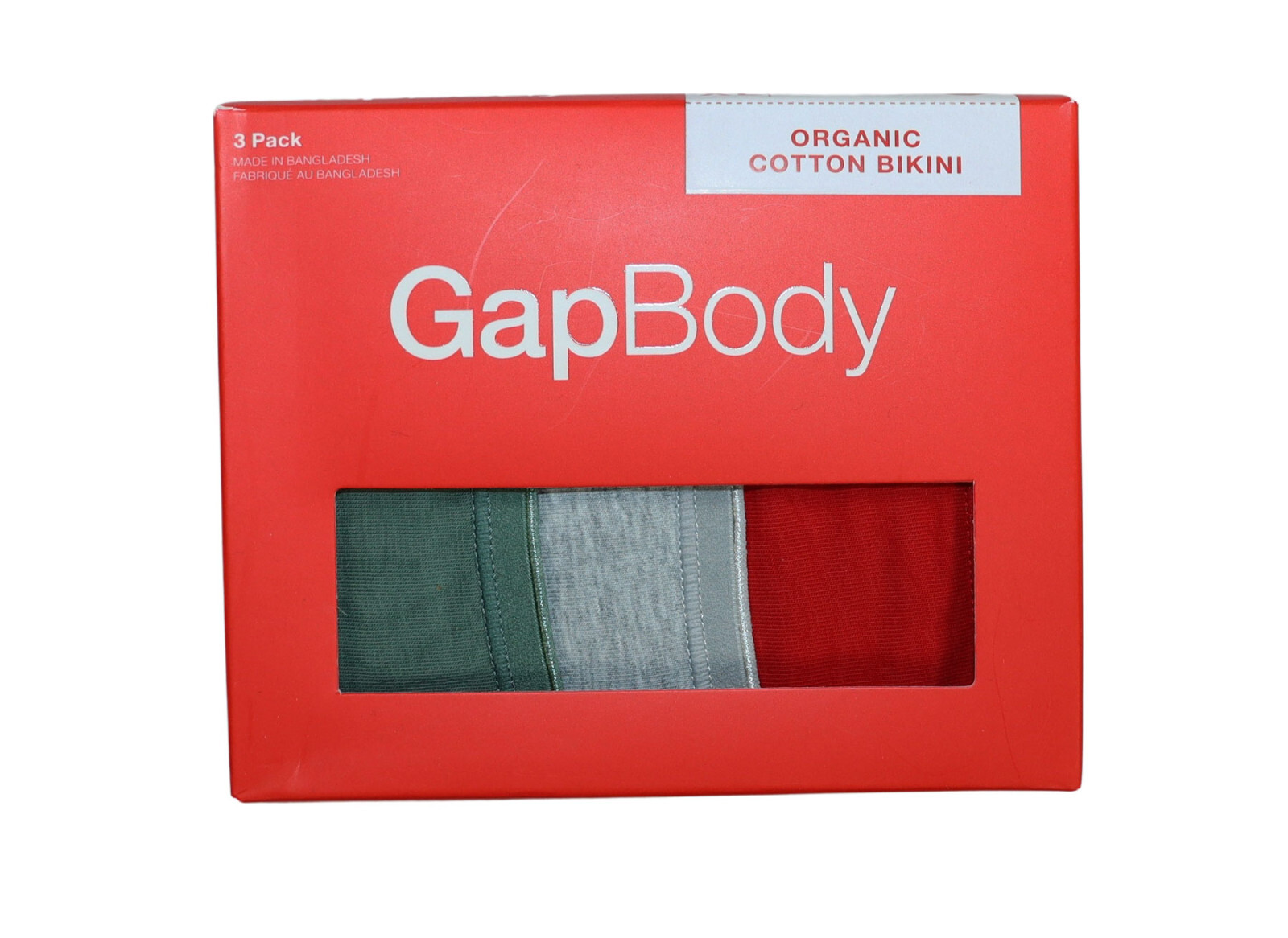 Gap Body 3-Pack Organic Cotton Bikini Panty Women’s Underwear NWT