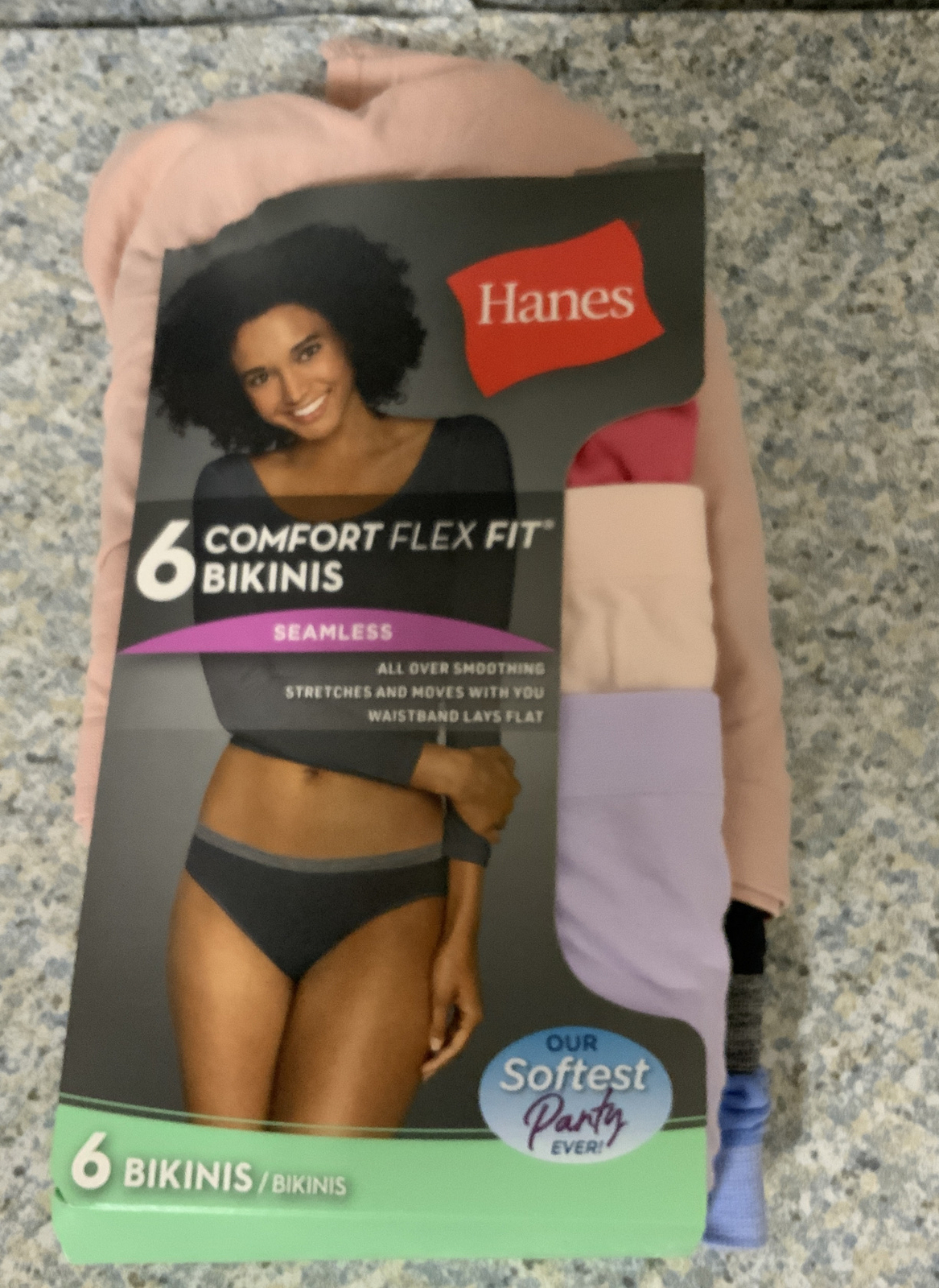 ⚡️Hanes Womens Seamless Comfort Stretch Bikinis 6-Pk (Large) 🆕Repacked⚠️