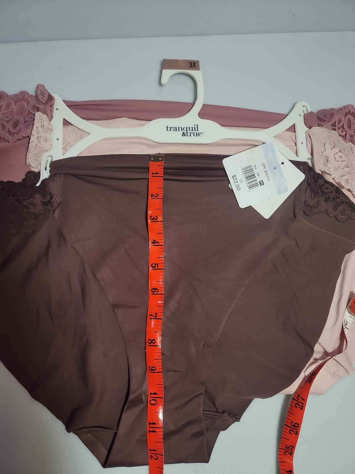 Tranquil & True Women’s 3X String Bikini Panties Underwear 3 Pairs NWT