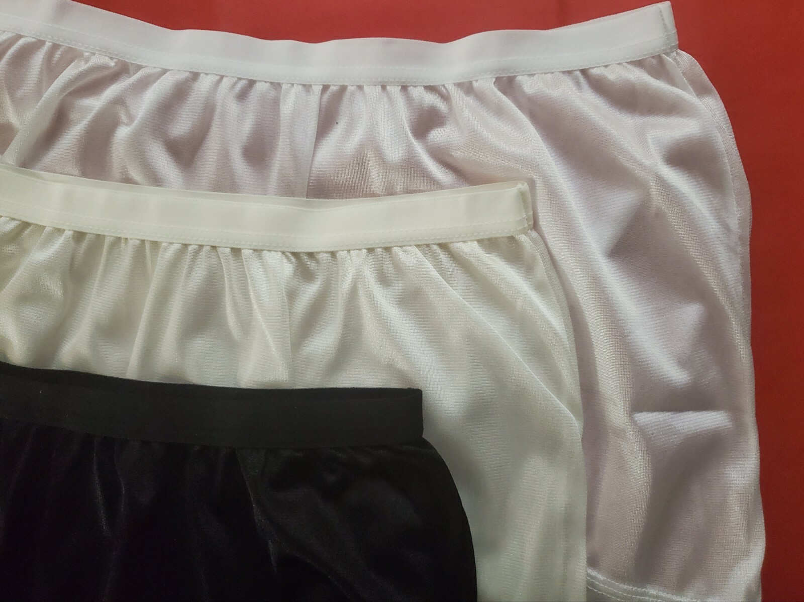 3 Pair Size 9 Daisy Duke Style Assorted 100% Nylon HIP HUGGER PANTIES USA Made