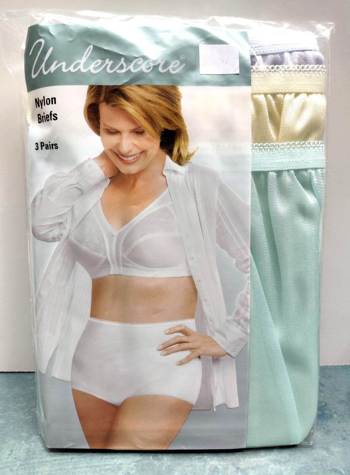 SIZE M/6 Underscore 3 Pack Womens Nylon Briefs Panties Pastel Colors JCPenney