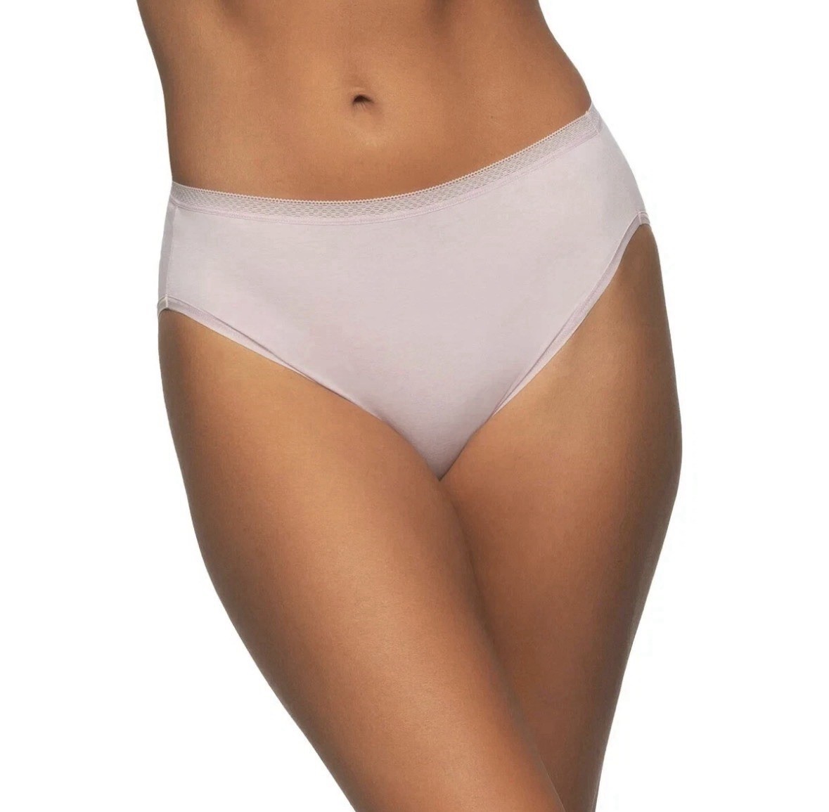 Felina Women’s 6-Pack Pima Cotton Hi-Cut with Lace Trim Panties, Multicolor, L