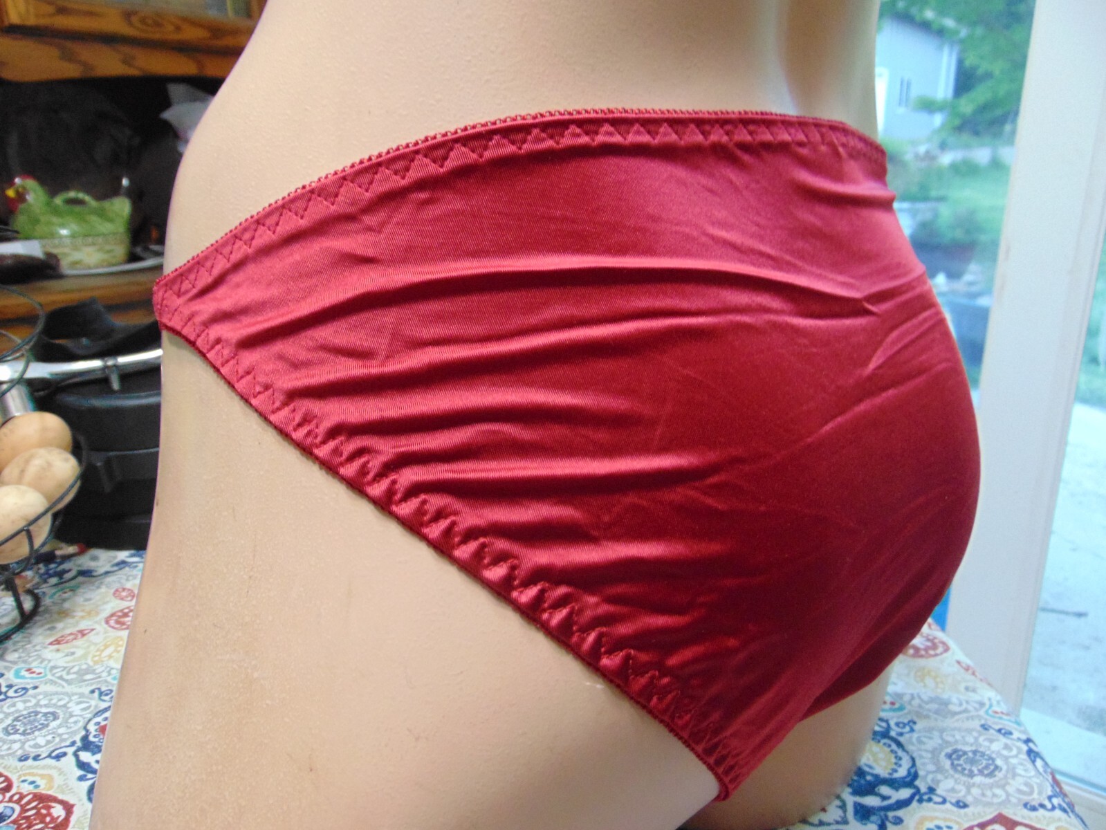 Five Pack Buttery Smooth Second Skin Satin String Bikini Panties Size XL BG17
