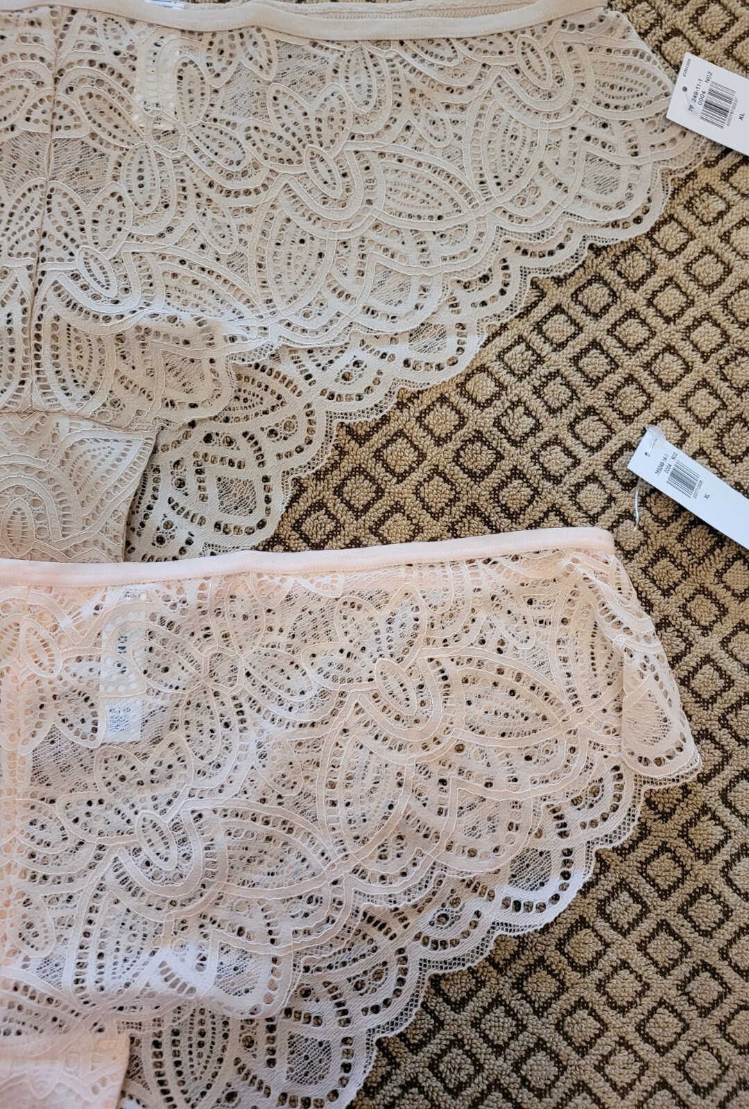 XL OLD NAVY SeXy Lace 1 Beige 1 Pink Oyster Cheeky Underwear Panties NWT