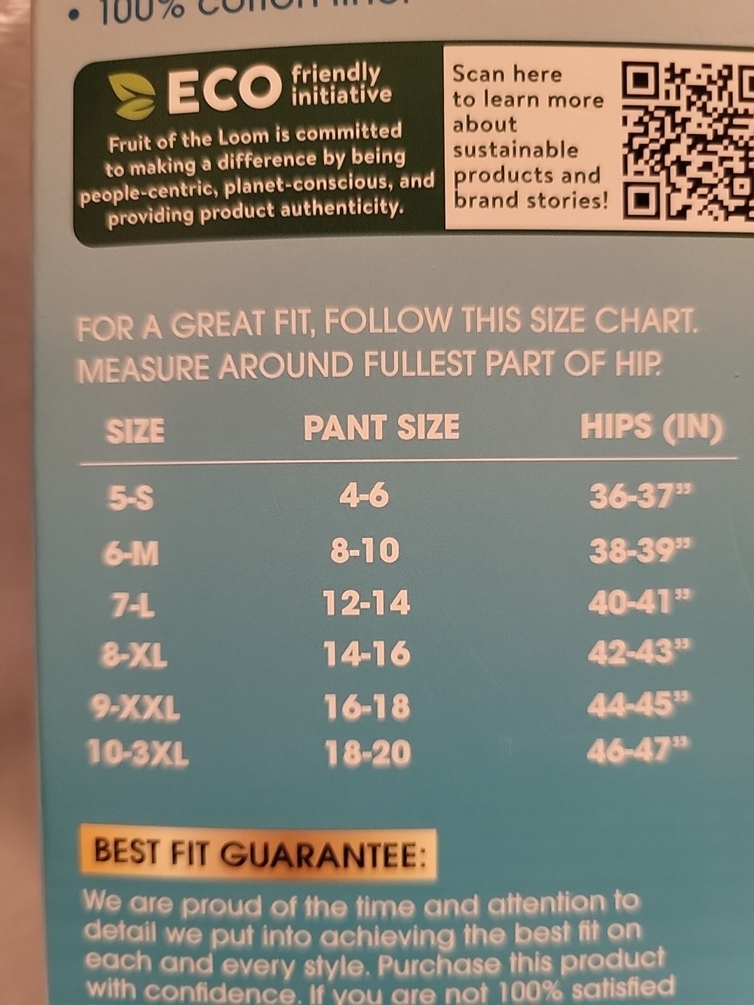 FoTL Size 9/2XL Box Set Of 6 Bikinis Breathable Cooling Stripes Best Fit