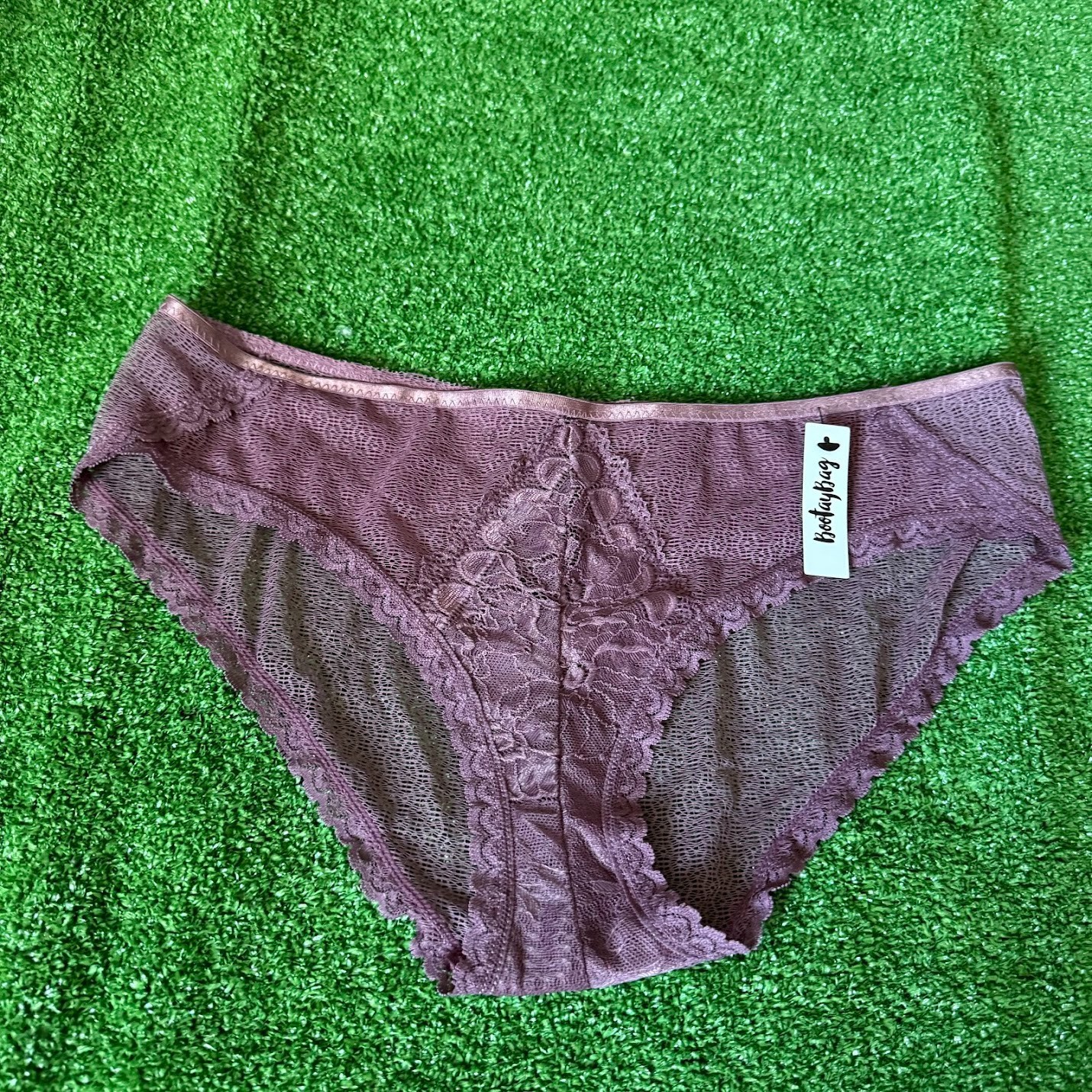 BootayBag Lightweight Burgundy Laces Bikini Panty Size L NEW