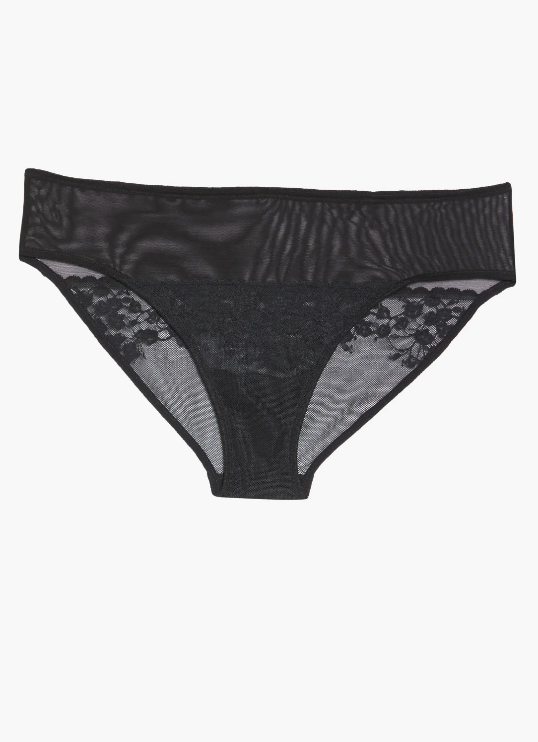 Natori Cherry Blossom French Cut Black Briefs Underwear Size Medium L39721