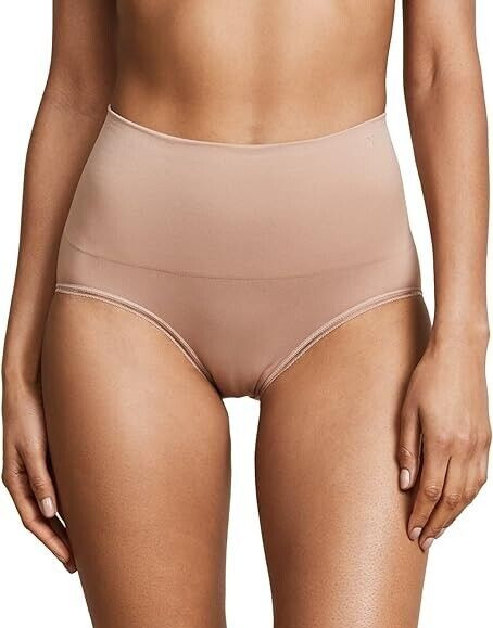 Yummie X7006 Womens Ultralight Shaping Seamless Briefs, Almond, L/XL