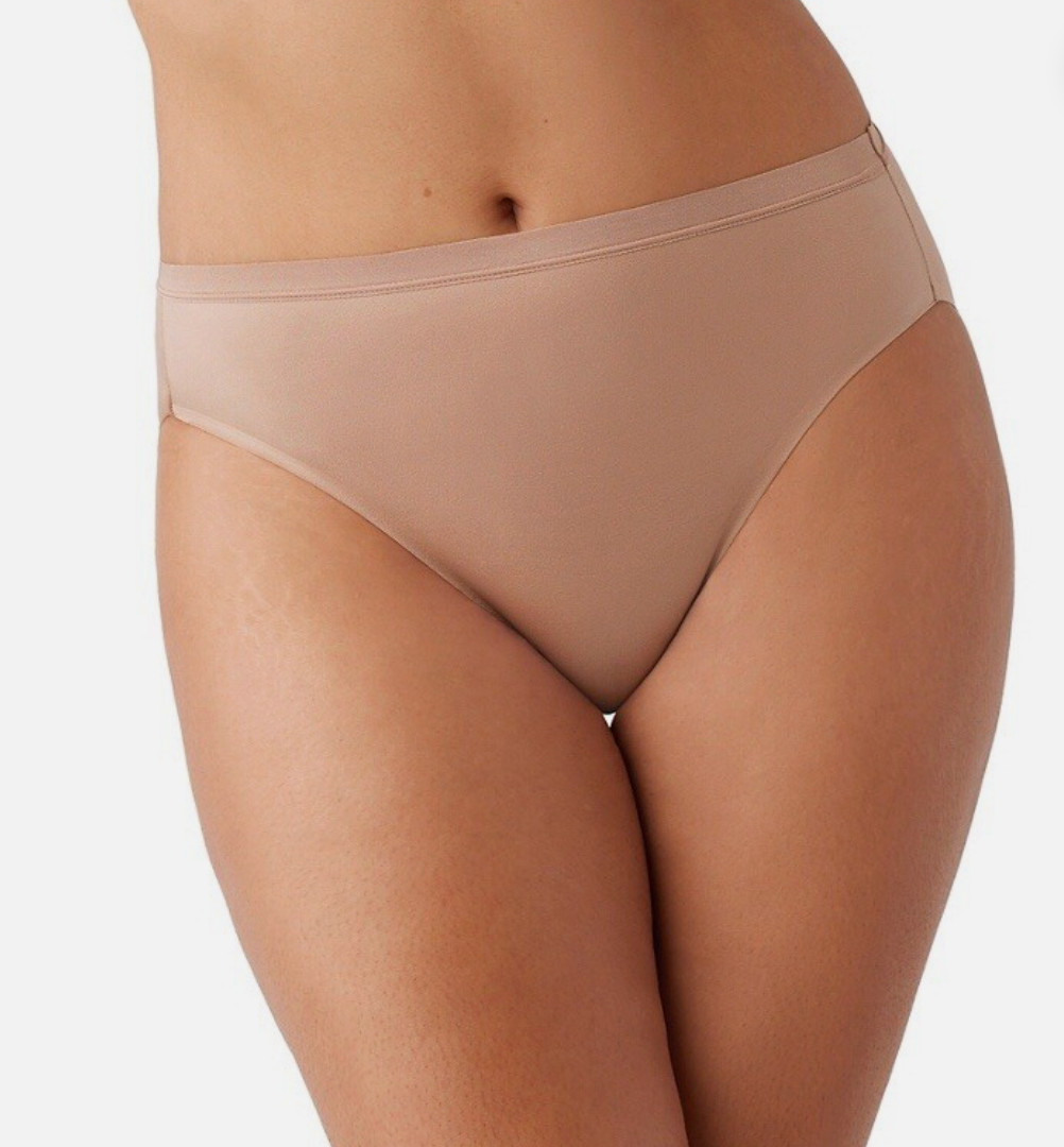 Wacoal Women’s Beige Inner Sheer Hi-Cut Panties Size Medium 871397 NWT