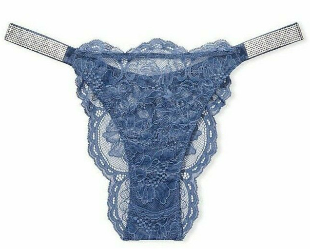 Victoria’s Secret Very Sexy Bombshell Shine Strap Brazilian Panty sz M Tranquil