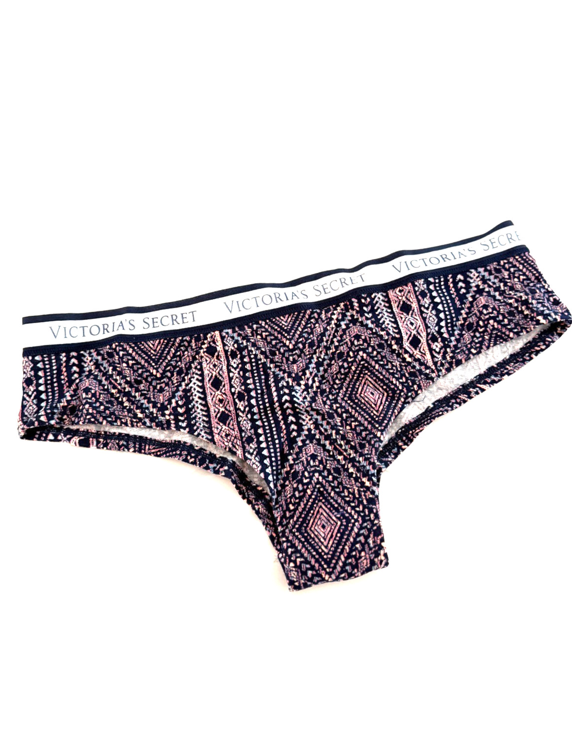 Victoria’s Secret Logo Cotton Cheeky Panty Blue Aztec