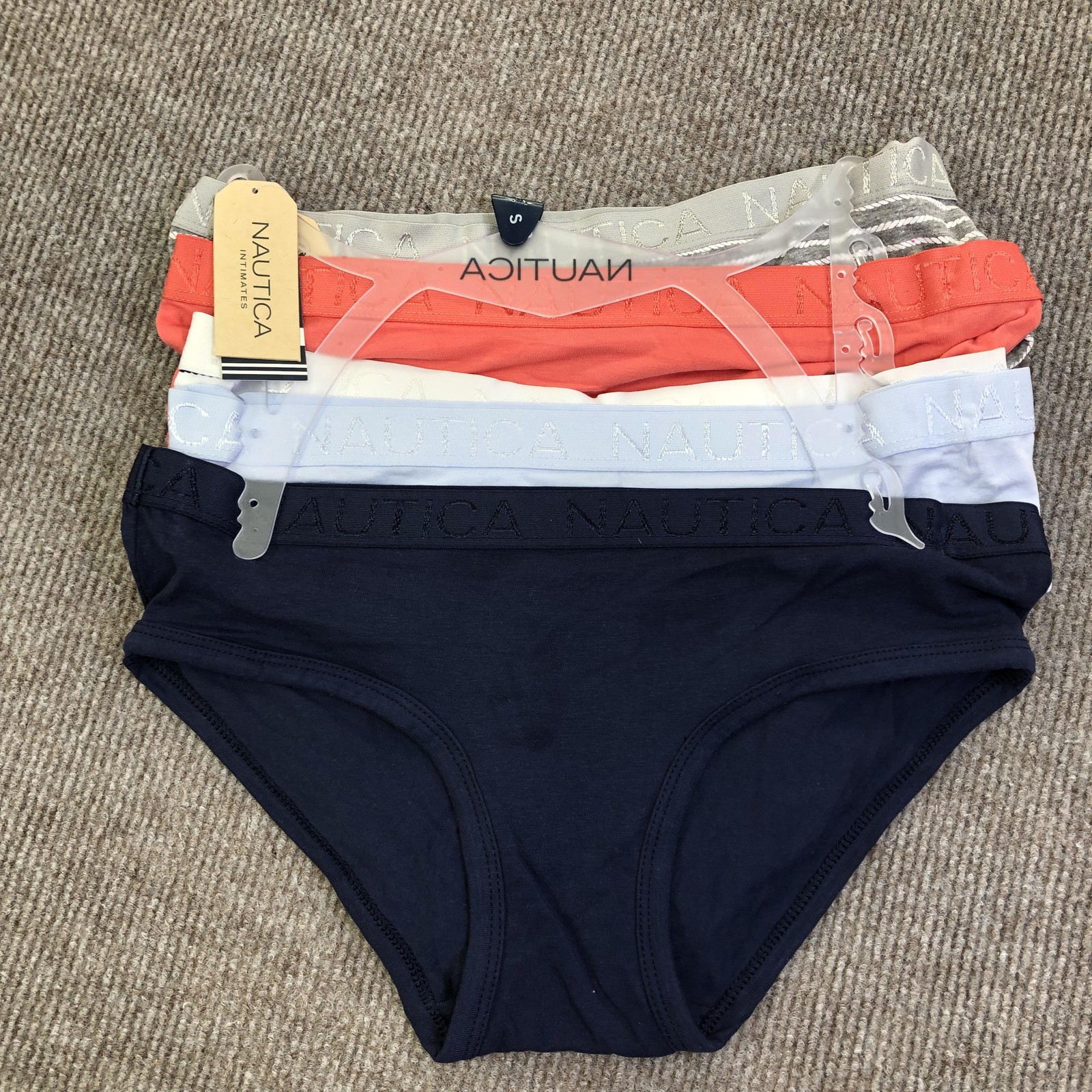 Nautica Intimates Underwear Womens Small Multicolor Bikini Panties 5 Pack