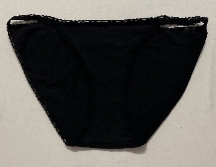 UNBRANDED Classic Panty with Soft Lace Trim BLACK L