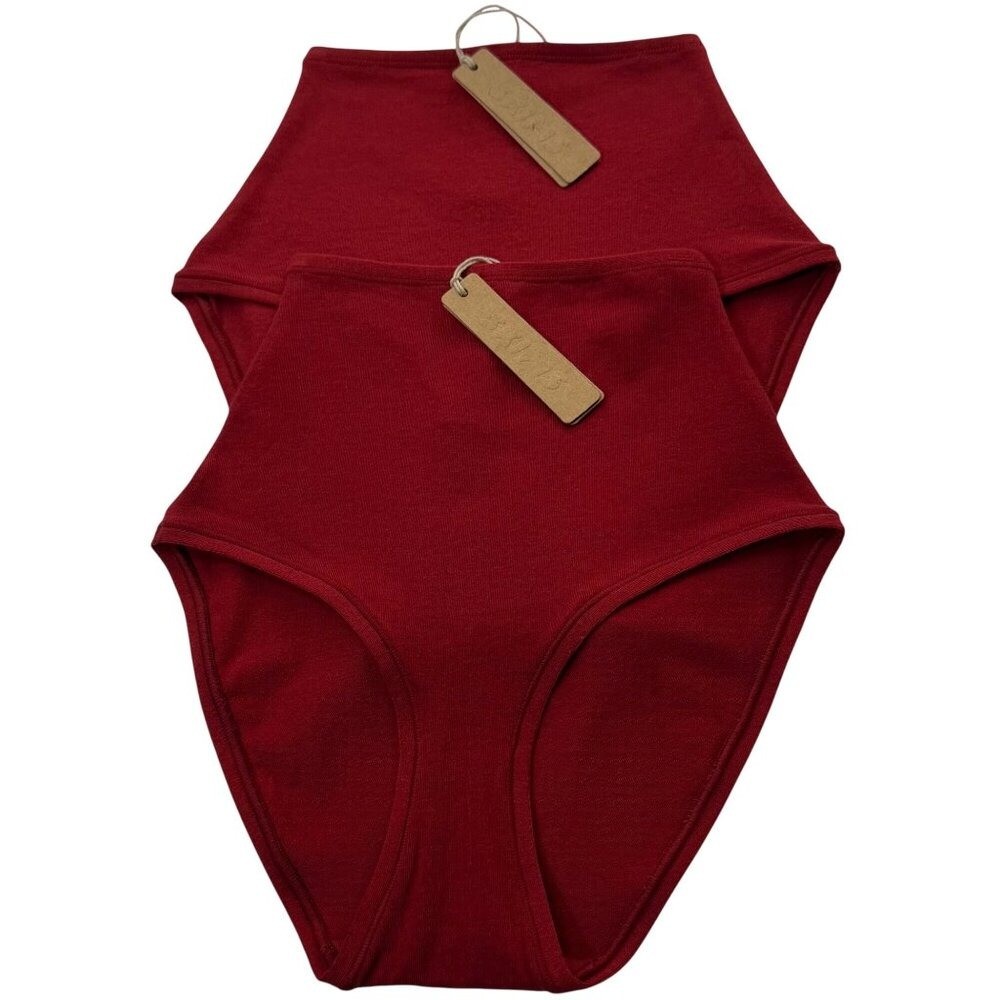 SKIMS Cotton Jersey Full Brief Lot of 2 Brick XXS