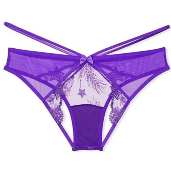 Victoria’s Secret Very Sexy Cheekini Tanga Panty Color Purple Medium