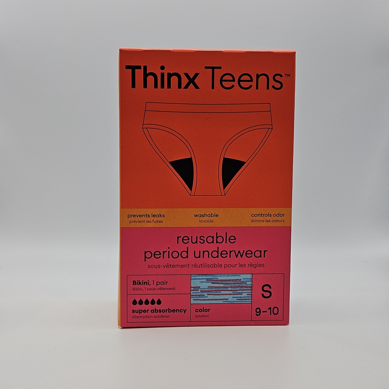 Thinx Teens Super Absorbency Cotton Bikini Period Underwear Small Hologram