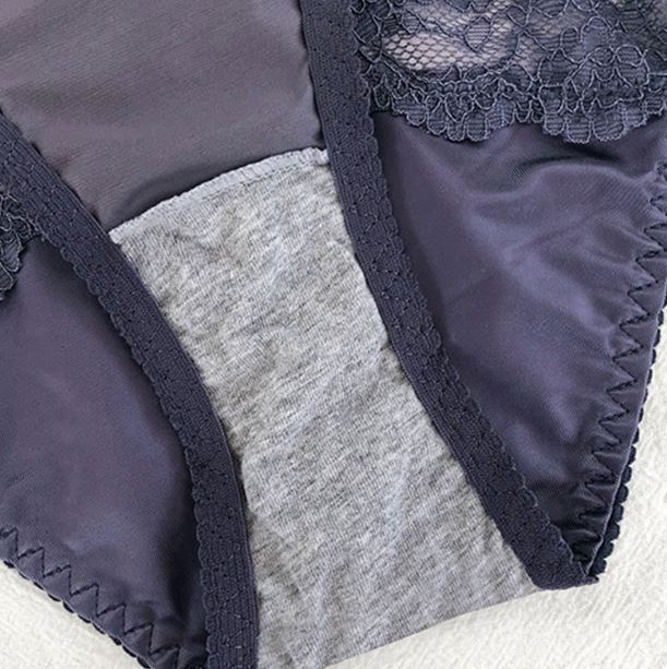 4 Pcs Lot Womens Sexy Panties Satin Brief Low Waist Thong French Lace Underwear