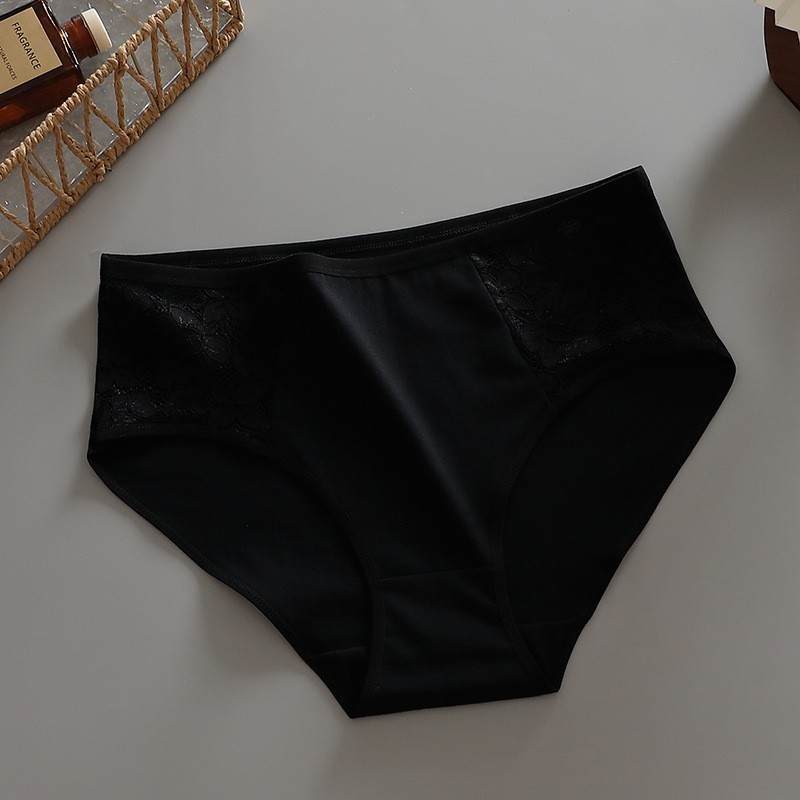 Women Cotton Lace Panties Middle High Waisted Cool Comfort Underwear Assort New