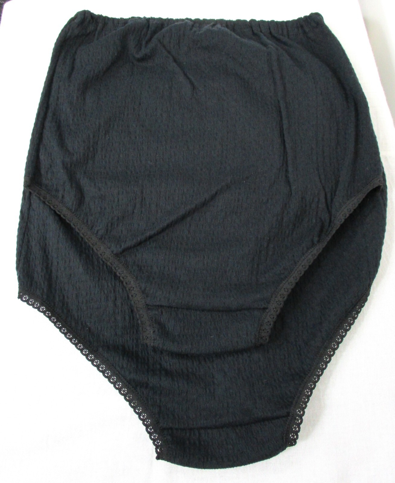 Ladies 2 Pack 92% Cotton 8% Elastaine Lycra Crinkly Briefs Sizes: 12/14 28/30