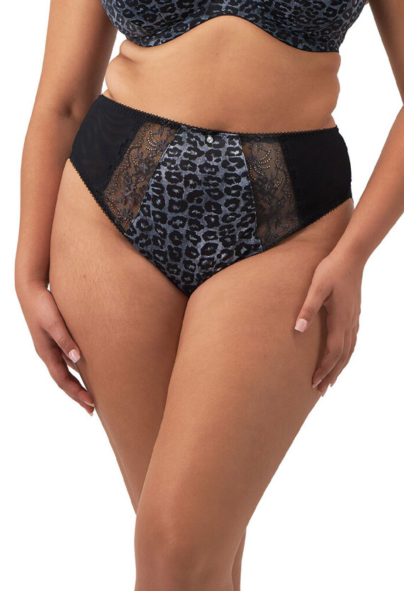 Elomi 3XL Morgan High Leg Brief Panty NWOT 4118 Snow Leopard