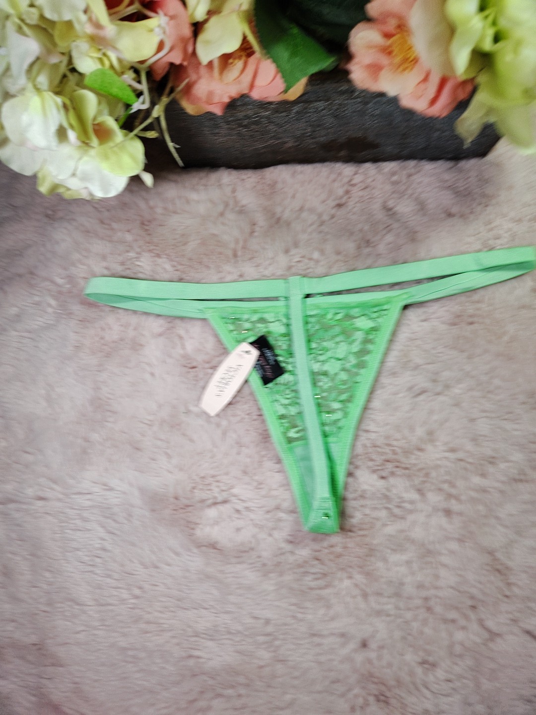 Vintage Victoria’s Secret Sexy Little Things Minimalist Sparkle Lace Thong SML