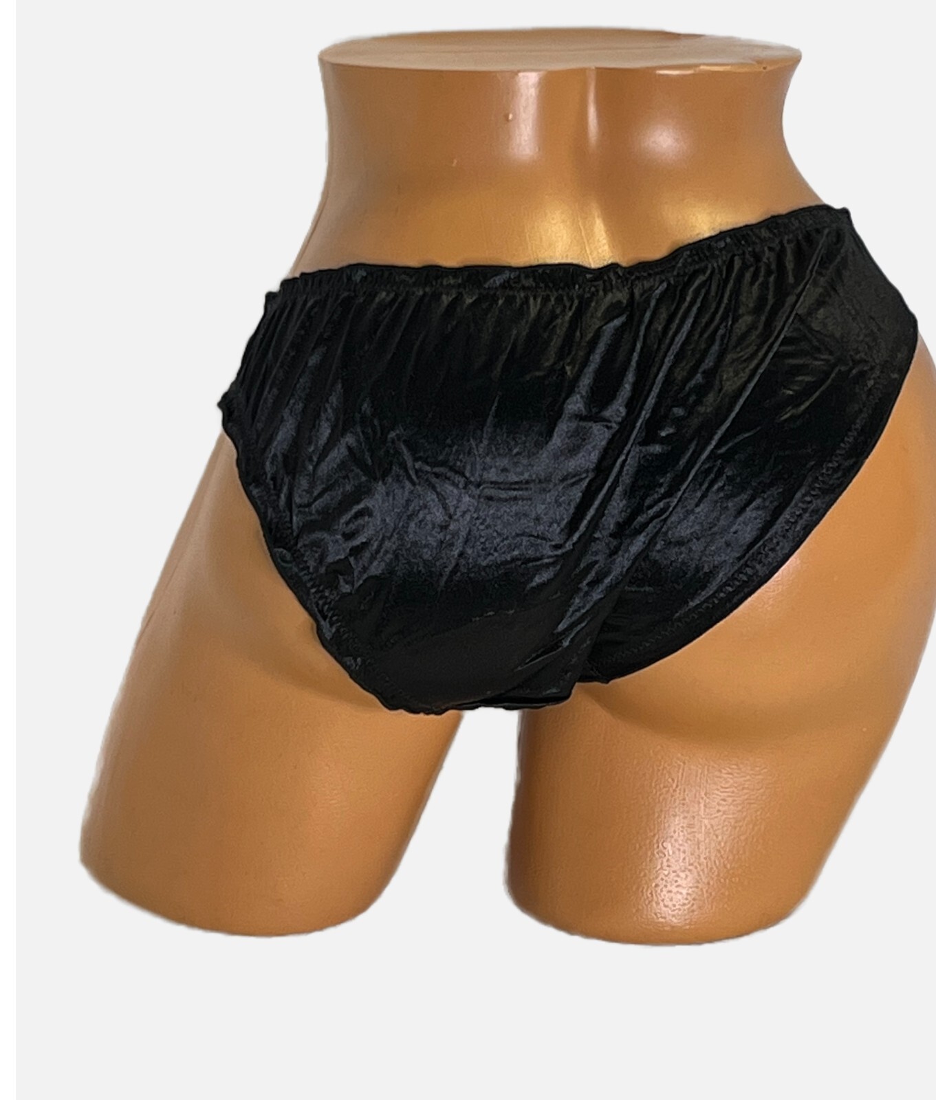 Black Second Skin Satin Stretch Bikini Panty XL